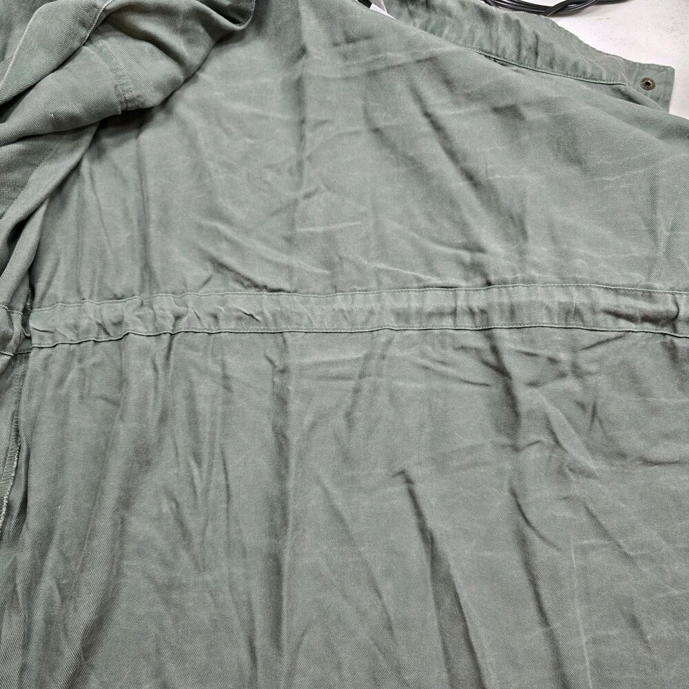 NWT Jane & Delancey Shirt Womens XL Green Denim Snap Close Shacket Outdoor - Picture 9 of 10